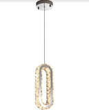 Leya Gold Crystal Oval Pendant Light | Modern Series