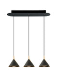 3 IN 1 CONICAL DINETTE DROP PENDANT METAL