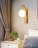 Akai Gold Single Glass Ball Wall Lamp | Minimalist Series
