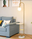 Tracy Gold Floor Lamp with Side Table | Modern Series