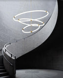 Arken White and Gold 3 Rings LED Pendant Light | Urban Series