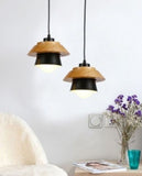 Darby Black and Wood Pendant Lamp | Minimalist Series