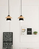 Darby Black and Wood Pendant Lamp | Minimalist Series