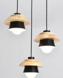 Darby Black and Wood Pendant Lamp | Minimalist Series