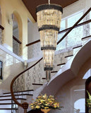 Mozart Black and Gold Crystal Staircase Chandelier | Luxury Series