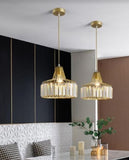 Lanza Black or Gold Crystal Pendant Light | Minimalist Series