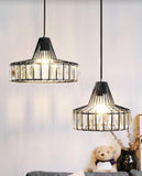 Lanza Black or Gold Crystal Pendant Light | Minimalist Series