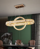 Evangeline Round Oval Gold Crystal Chandelier | Luxury Series