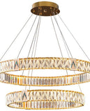 Evangeline 3 - Rings Gold Crystal Chandelier | Luxury Series