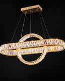 Evangeline Round Oval Gold Crystal Chandelier | Luxury Series