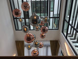 Sphere Rose Gold Pendant Lamp | Chrome Design
