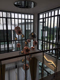 Sphere Rose Gold Pendant Lamp | Chrome Design
