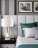 Diana Table Lamp in White Shade Crystal | Luxury Series