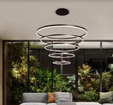 Gwen Modern 5 - Rings Chrome Chandelier | Designer Series