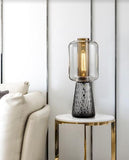 Deeya Smokey Black with Clear Glass Table Lamp | Minimalist Series