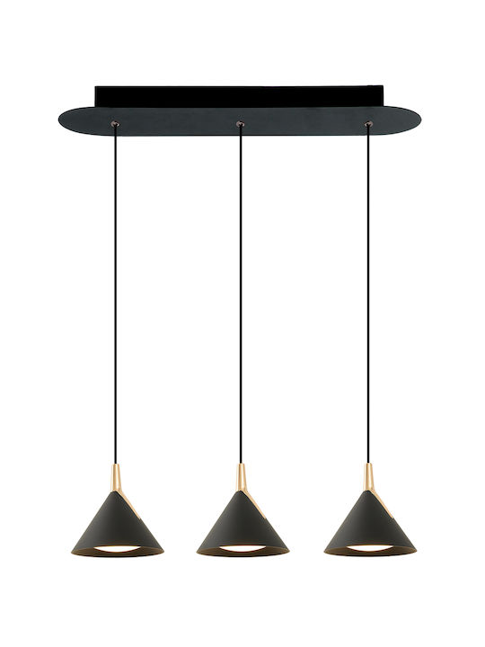 3 IN 1 CONICAL DINETTE DROP PENDANT METAL