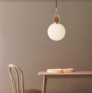 Elegant White and Gold Pendant Light | Designer Series
