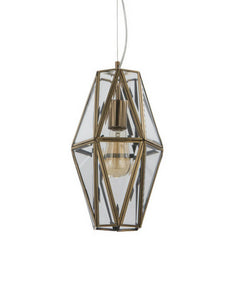Copper and Glass Pendant Light | Retro Design