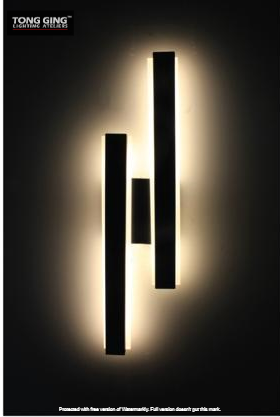 Hude Black LED Art Wall | Modern Design