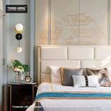 Volta Dual Gold and Black Wall Light