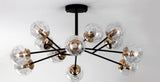 Emmette Gold and Black 12 Balls Pendant Lamp | Modern Series