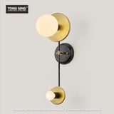 Volta Dual Gold and Black Wall Light