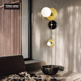 Volta Dual Gold and Black Wall Light