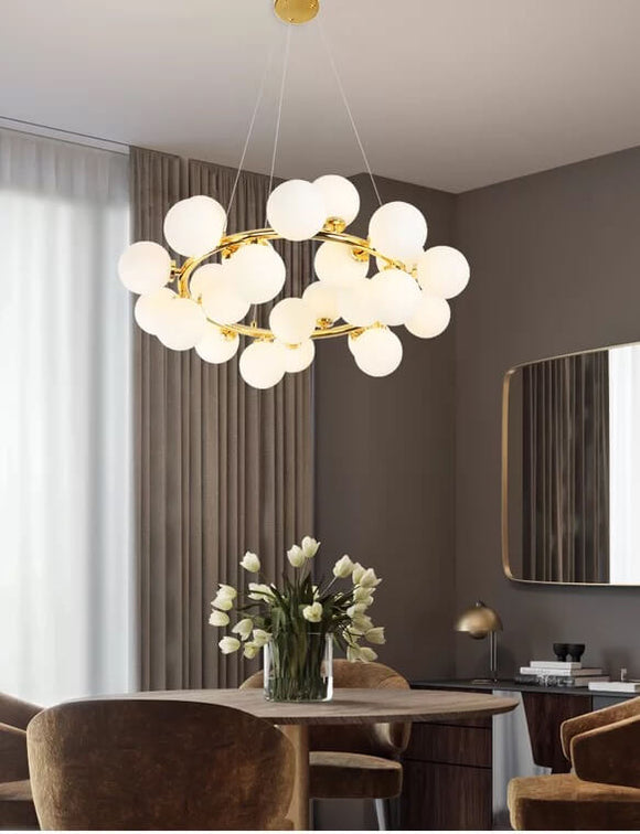 Trendy Gold Glass Balls Chandelier | Designer Series