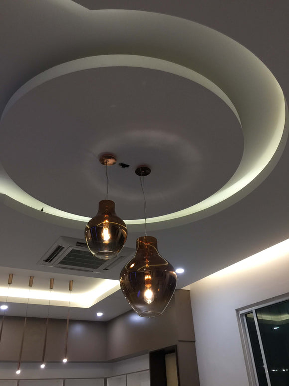 Rayco Rose Gold Pendant Lamp | Chrome Design