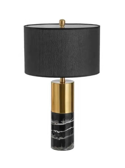 Kisha Gold and Black Table Lamp | Marble Series