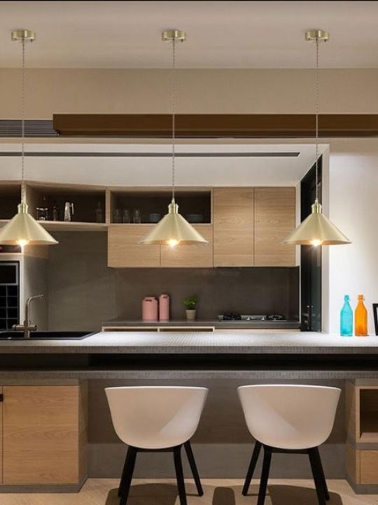 Vintage Pyramid - shaped Pendant Light | Brass Series