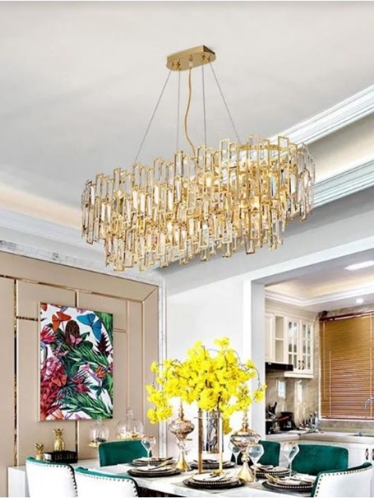 Vintage Rectangle Crystal Chandelier | Designer Series