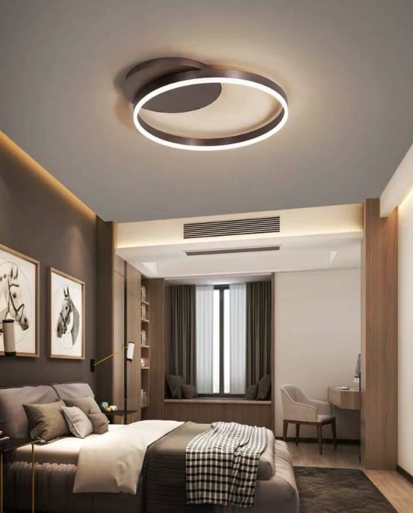 Lindby Exclusive Single Ring LED Ceiling Mounted Light | Modern Series 