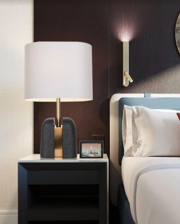 Gusion Black and Gold Table Lamp | Designer Series