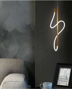 Beatrix Gold Finishing Neon Rope Modern Pendant | New Arrival