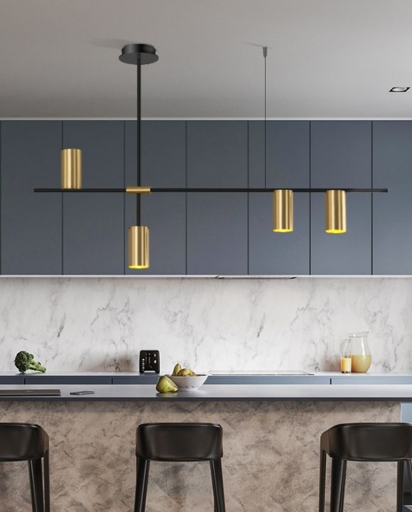 Henzo 4 LED Gold And Black Pendant Lamp | New Arrival