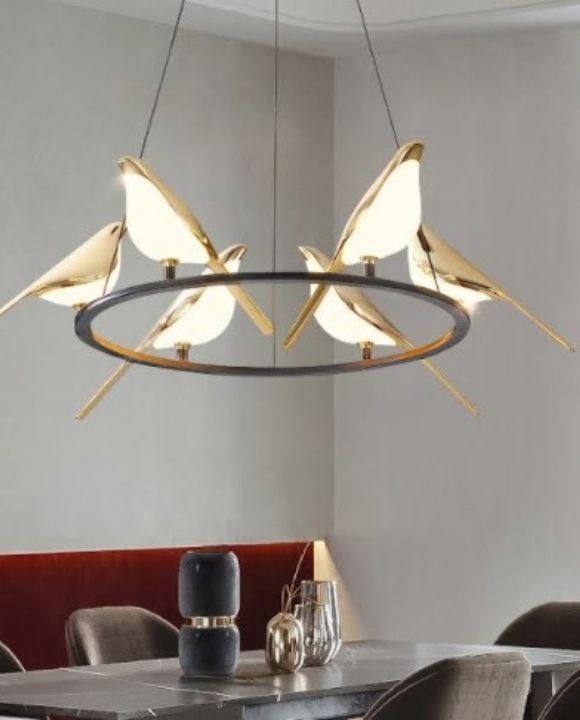 Vinca Gold LED Birds Pendant Light | Modern Series 