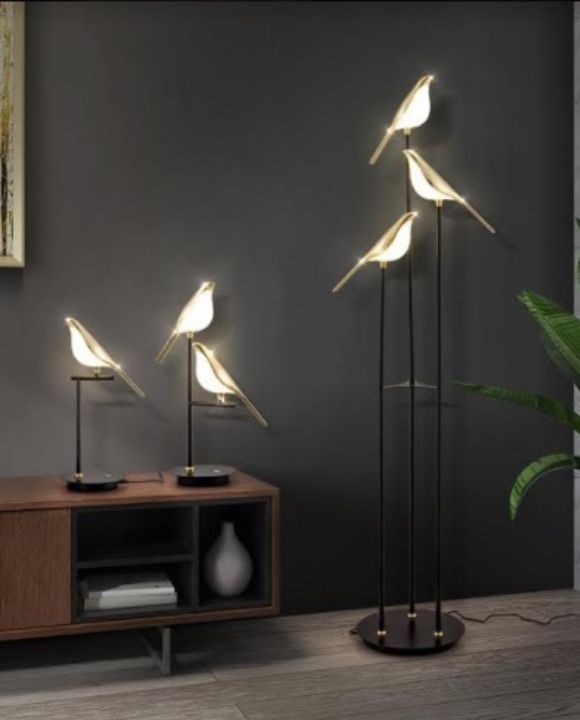 Vinca Gold LED Floor Lamp Luxury Series TONG GING LIGHTING ATELIERS