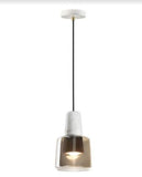 Annika White and Smoky Amber Pendant Lamp | Urban Series