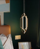 Riona Rose Gold Hexagon Pendant Light | Luxury Series