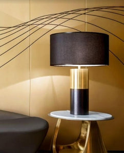 Kisha Gold and Black Table Lamp | Marble Series