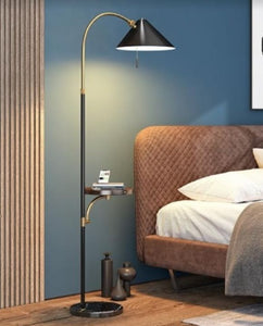 Lester Black and Gold Floor Lamp | Modern Series