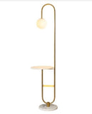 Tracy Gold Floor Lamp with Side Table | Modern Series