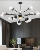 Emmette Gold and Black 12 Balls Pendant Lamp | Modern Series