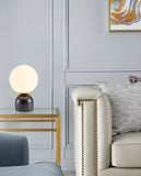 Jordana Marble Base and Glass Ball Table Lamp | New Arrival