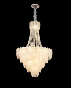 Versailles Modern Chandelier with Feather Detailed Crystals | Modern Luxury Series