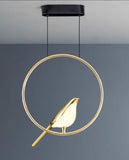 Vinca Gold LED Single Bird Pendant Light | Modern Series