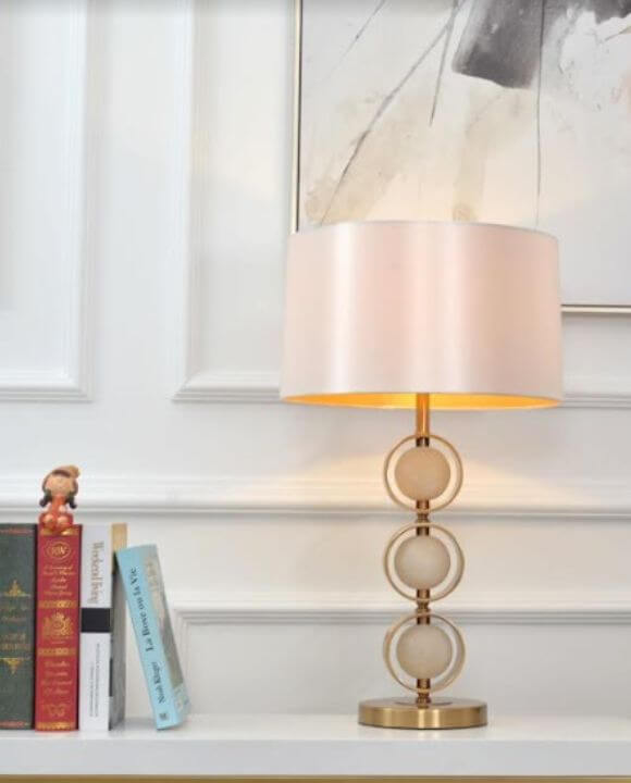 Athena Gold Marble Table Lamp | Luxury Series