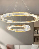 Lowell 2 - Rings Gold Crystal Pendant Light | Luxury Series