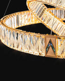 Evangeline 5 - Rings Gold Crystal Chandelier | Luxury Series